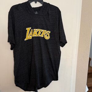 Lakers Men's Black Short-Sleeve Hoodie Tee